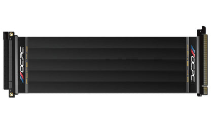 OCPC Xtender PCIe 4.0 x16 Riser Cable - 250mm Shielded, 90° Angled (Black) for flexible GPU mounting.