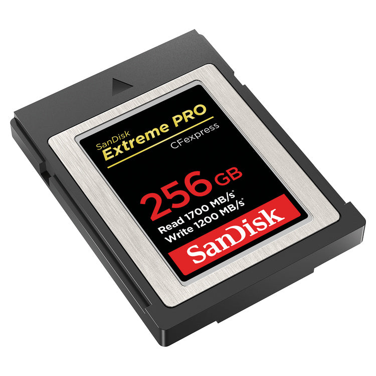 SanDisk Extreme PRO 256GB CFexpress Card Type B — left view