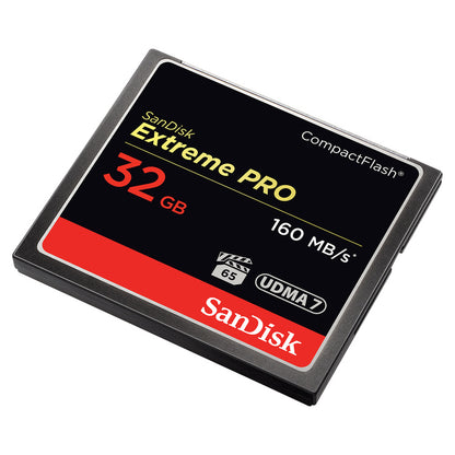 SanDisk Extreme PRO 32GB CompactFlash Memory Card — angled-right view