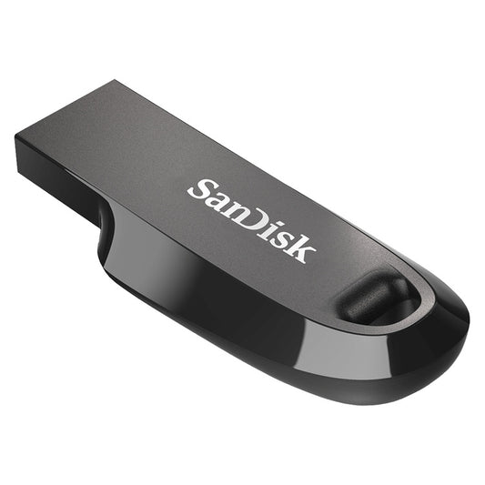 SanDisk Ultra Curve 512GB USB Flash Drive – Black (SDCZ550-512G-G46) — angled view