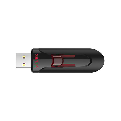SanDisk Cruzer Glide USB flash drive front view.

