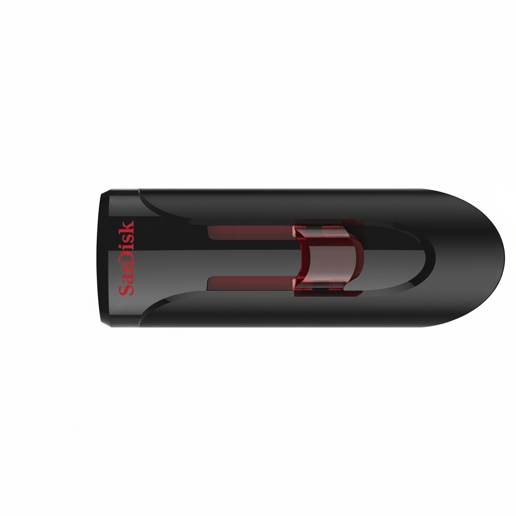 Retractable USB connector in extended position.

