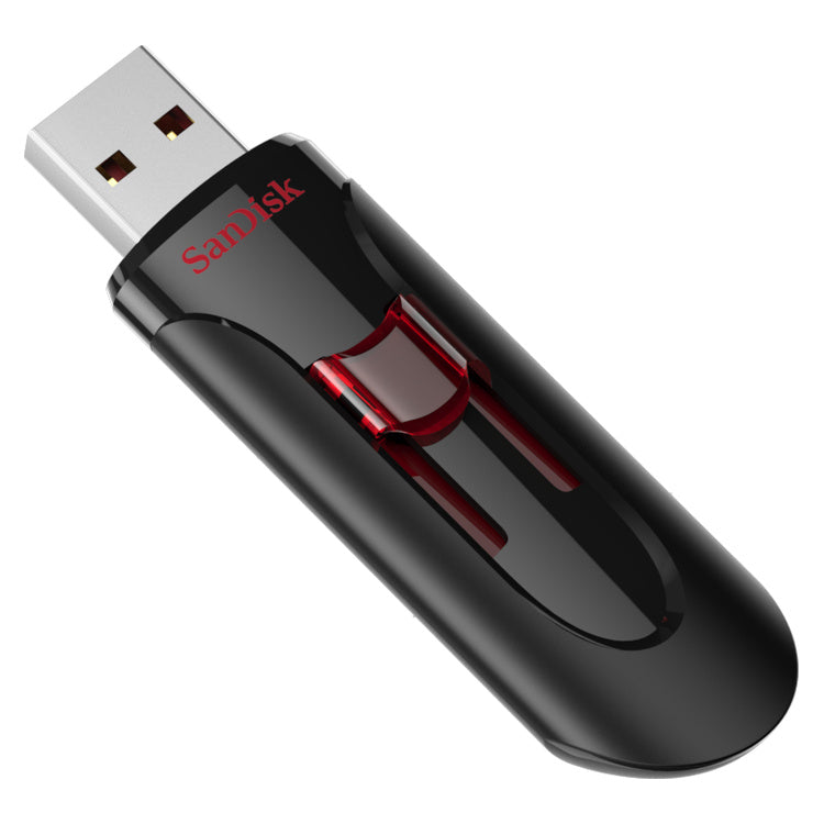 SanDisk Cruzer Glide 128GB USB Flash Drive (SDCZ600-128G-G35) — angled view