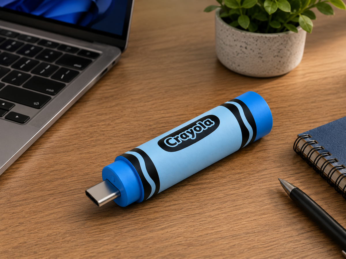 SanDisk Crayola USB-C Flash Drive - Cerulean BLUE 256GB Up to 300MB/s