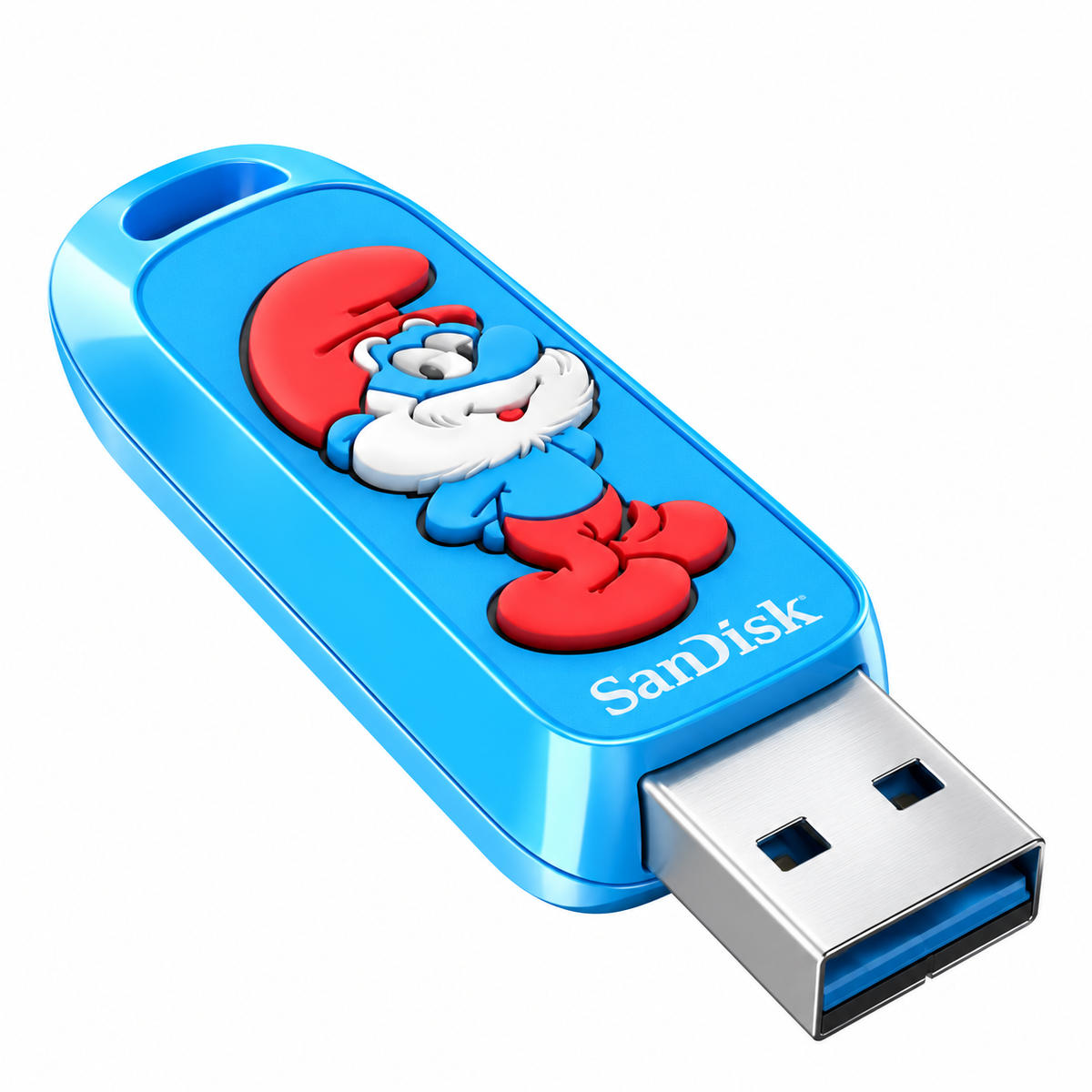 SanDisk Smurf USB Flash Drive 128GB, Up to 130MB/s