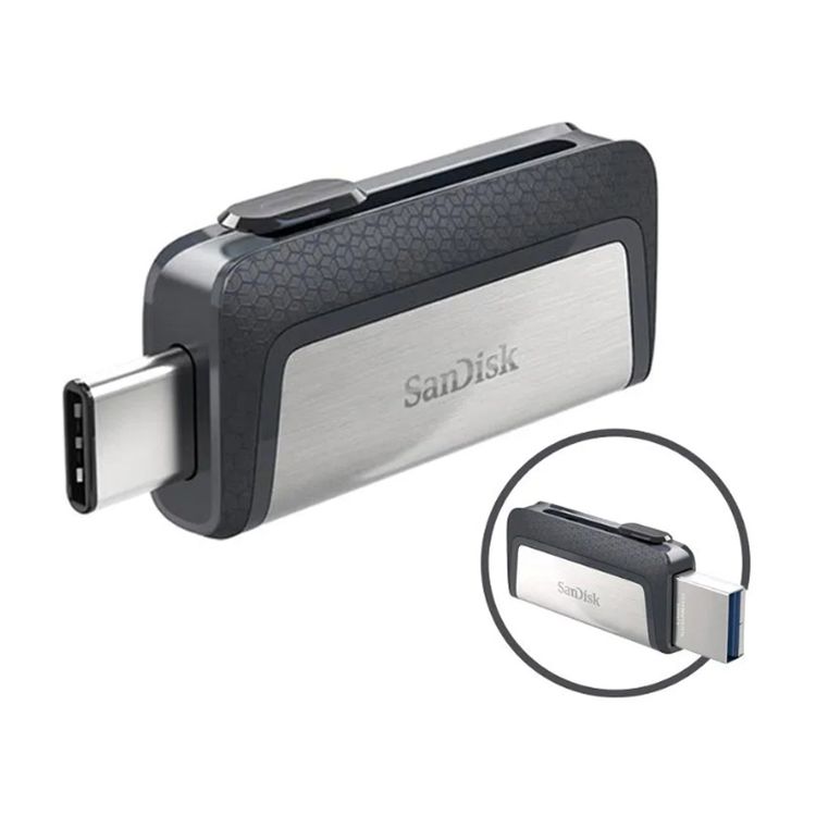 SanDisk Ultra Dual Drive USB Type-C 128GB angled view