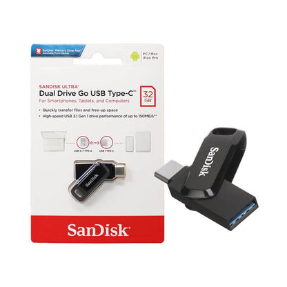 SanDisk Ultra Dual Drive Go 32GB product and package view
