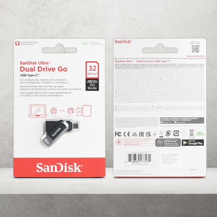 SanDisk Ultra Dual Drive Go 32GB retail package