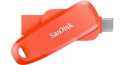 SanDisk Phone Drive 256GB USB-C & USB-A Flash Drive - Nasturium Orange
