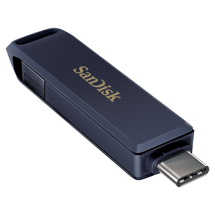 SanDisk 128GB Phone Drive with USB-C – Arctic White — closed view
