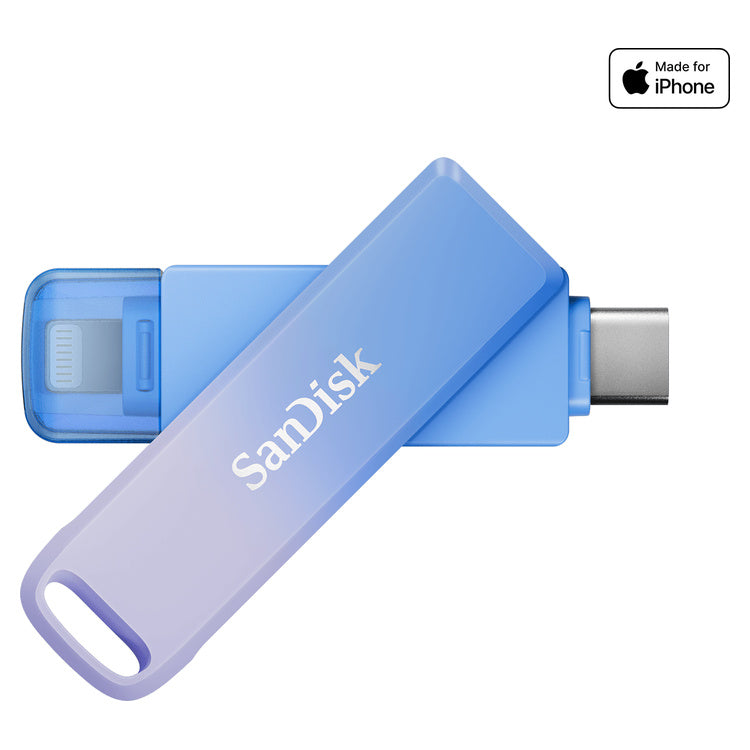 SanDisk Creator 256GB USB-C and Lightning Phone Drive — front view