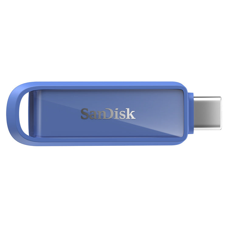 SanDisk 1TB Phone Drive with USB-C – Maritime Blue — top view