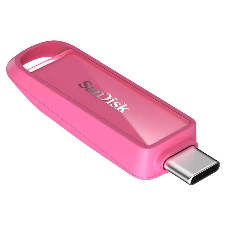 SanDisk 1TB Phone Drive with USB-C – Seastar Pink — left view