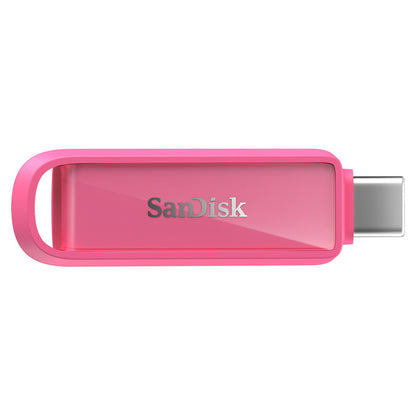 SanDisk 256GB Phone Drive with USB-C – Seastar Pink — top view