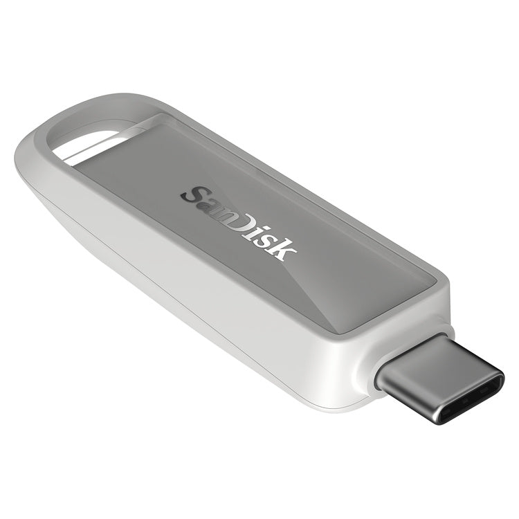 SanDisk 512GB Phone Drive with USB-C – Arctic White — left view