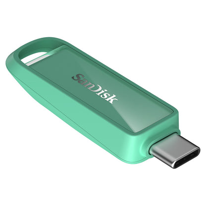 SanDisk 512GB Phone Drive with USB-C – Seafoam Green — left view