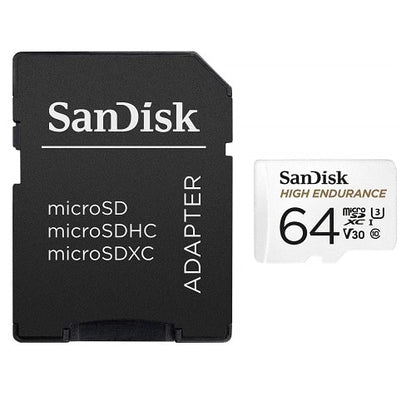 SanDisk High Endurance 64GB microSDXC UHS-I Card with Adapter - SDSQQNR-064G-GN6IA