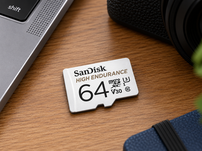 SanDisk High Endurance 64GB microSDXC UHS-I Card with Adapter - SDSQQNR-064G-GN6IA