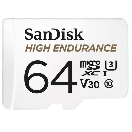 SanDisk High Endurance 64GB microSDXC UHS-I card with adapter - SDSQQNR-064G-GN6IA