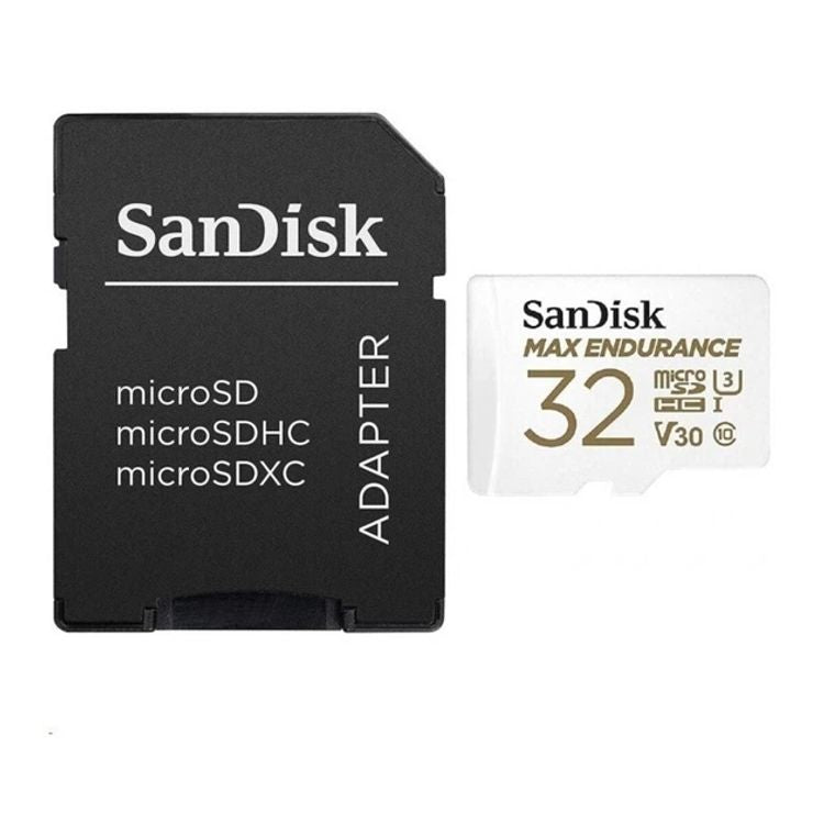 SanDisk MAX ENDURANCE 32GB microSDHC card with SD adapter