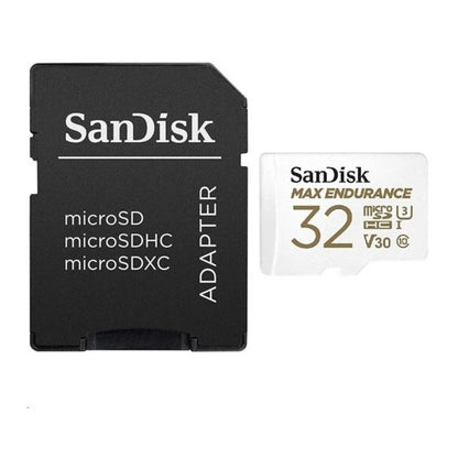 SanDisk MAX ENDURANCE 32GB microSDHC card with SD adapter