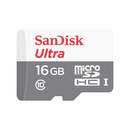 SanDisk Ultra 16GB microSDHC Card – Class 10, UHS-I, 80MB/s – SDSQUNS-016G-GN3MN for Phones, TechShop