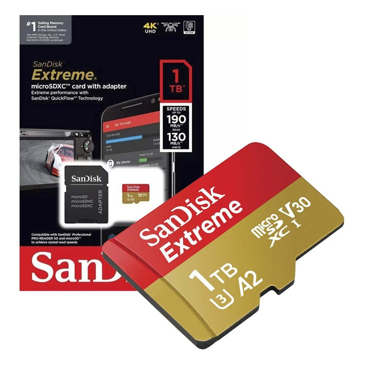 SanDisk Extreme 1TB microSDXC UHS-I Card with Adapter product view