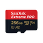 SanDisk Extreme PRO 256GB microSDXC UHS-I Card – C10, U3, V30, A2, 200MB/s Read, 4K UHD   Adapter
