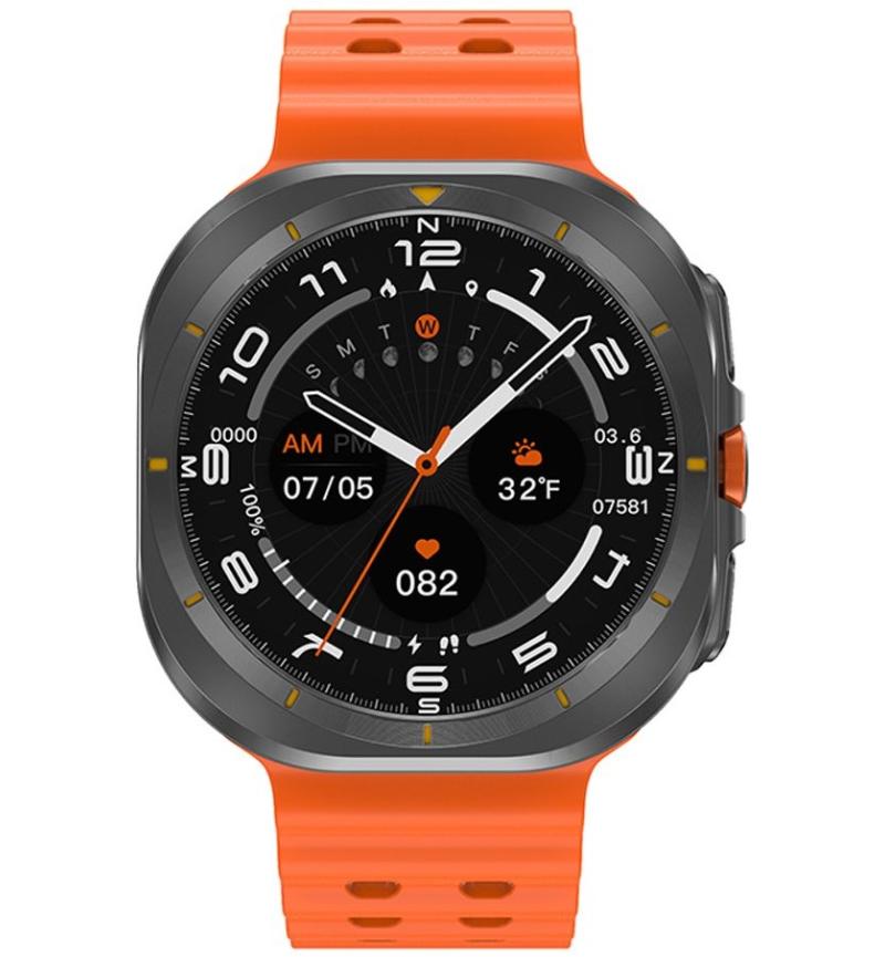 Front view of KALOBEE SK7 ULTRA 4G LTE smartwatch showing full touchscreen display.

