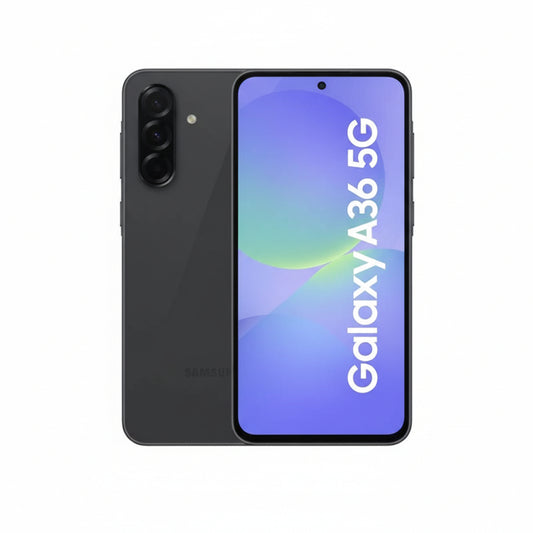 Samsung Galaxy A36 5G Awesome Black front and back view