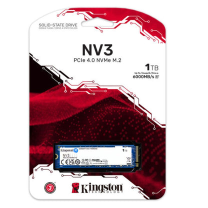 Kingston NV3 1TB NVMe M.2 PCIe 4.0 Internal SSD Up to 6000MB/s High Speed Drive