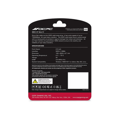 OCPC 1TB SATA SSD with the 2.5-inch form factor and 7mm height profile.

