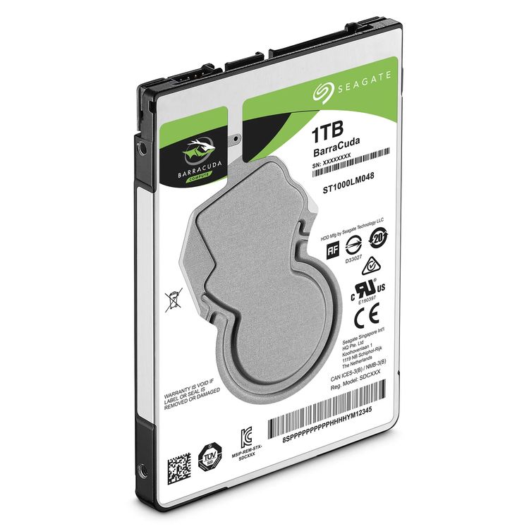 Seagate BarraCuda 1TB 2.5-inch SATA hard drive product view - ST1000LM048