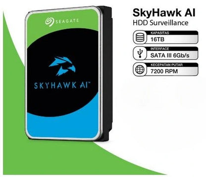 Seagate SkyHawk AI ST16000VE004 16TB SATA Surveillance Hard Drive