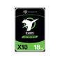 Seagate Exos X18 18TB 3.5" Enterprise HDD – 7200 RPM, SATA 6Gb/s, 256MB Cache, ST18000NM000J front label with Seagate logo