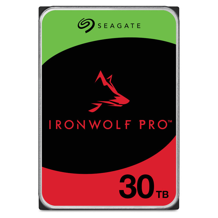 Seagate IronWolf Pro 30TB 3.5-inch SATA NAS HDD (ST30000NT011), front view