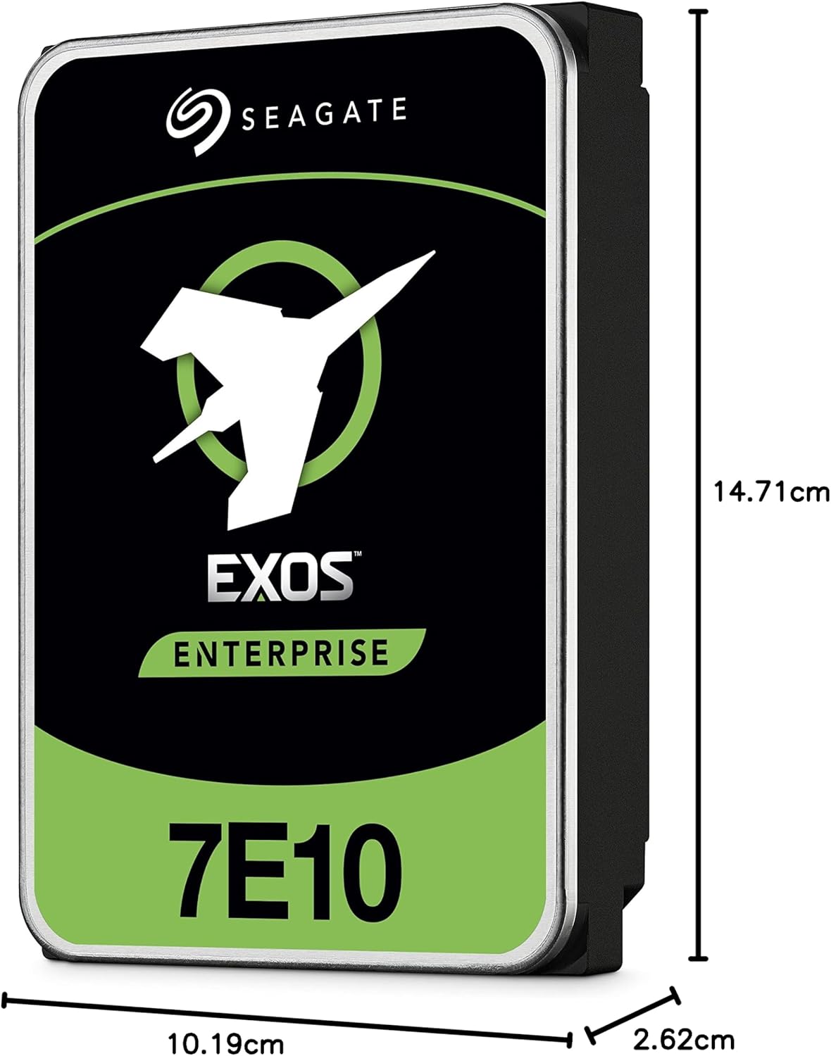 Side profile of the 3.5-inch drive highlighting the SATA data and power connectors.

