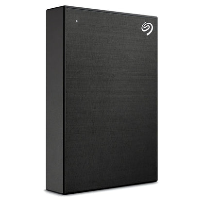 Seagate One Touch with Password 5TB USB Portable Hard Drive – Black (STKZ5000400), left angled view