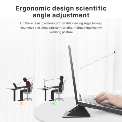 Nillkin Ascent 2-in-1 Ergonomic Notebook Stand – Adjustable & Portable (Grey) enhances comfort and posture for productivity.