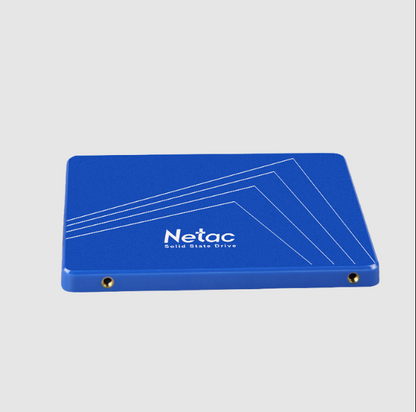 Netac 120GB SATA III SSD – 560MB/s Read, 520MB/s Write Solid State Drive in sleek blue design for high performance.