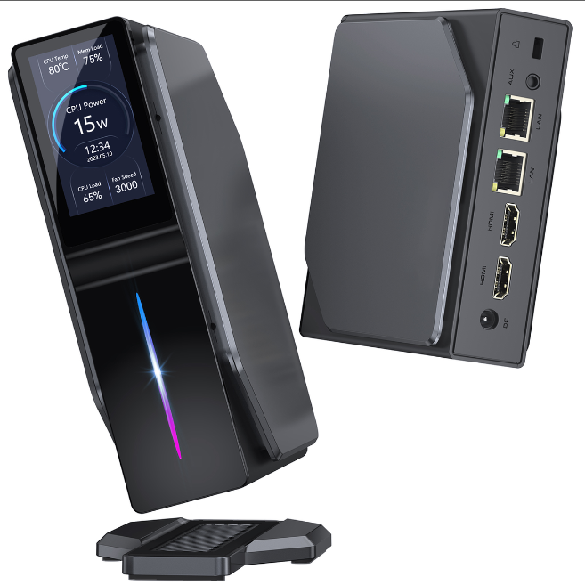 Decibell Mini Desktop Tower PC S1 Intel Alder Lake-N N100, 16GB RAM, 512GB SSD, Windows 11 Pro for home and office productivity.