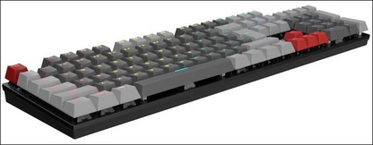 PRE-Loved ZERO PRO 104-Key RGB USB Mechanical Gaming Keyboard - RF-OCZRP104LGR with dynamic RGB backlighting.