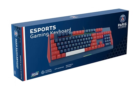 PSG E-Sports KR1 Pro Wired Mechanical Keyboard – Red Switches, RGB Backlight, Anti-Ghosting, designed for gamers.