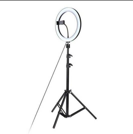 5-in-1 Rotatable LED Ring Light with Tripod – 3 Lighting Modes, 26cm ideal for photos, videos, and live streams at TechGlow Store.