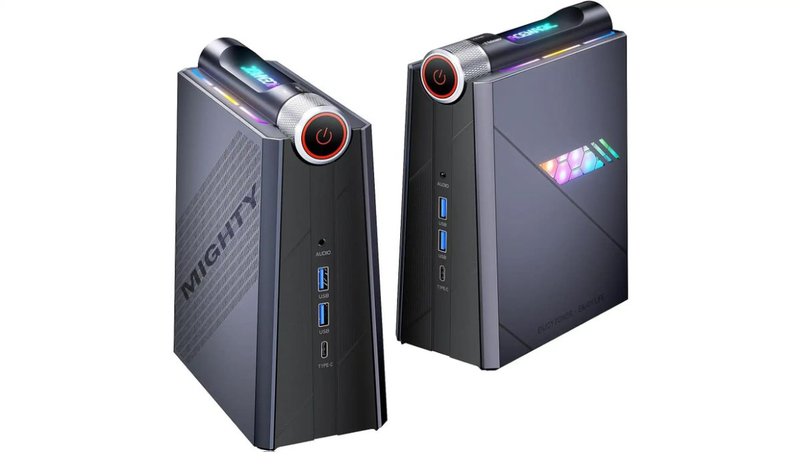 Acemagic AD08 Mini PC - Intel Core i9 2.5GHZ | 16GB | 512GB | Win11P showcases a compact design for powerful performance.