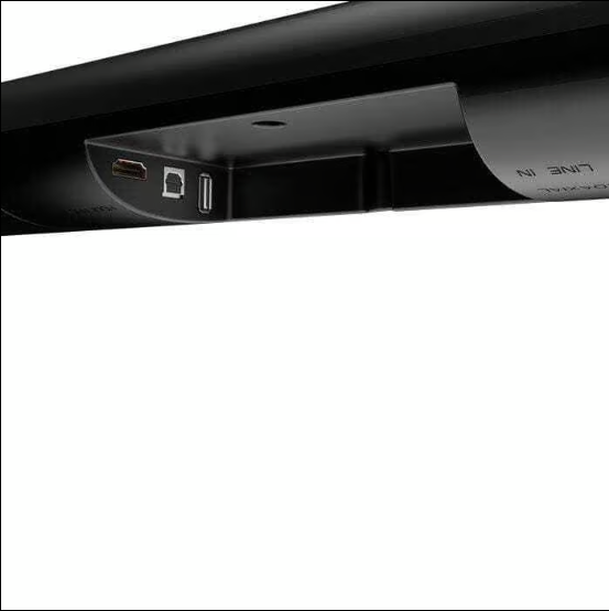Explore the PRE-Loved Premium 2.1CH Soundbar with 320W Powerful Bass – Immersive Audio Experience, showcasing its sleek design.