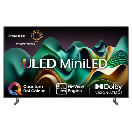Hisense 55U6N-PRO 55" Mini ULED 4K Smart TV - Quantum Dot, Dolby Vision/Atmos, 120Hz Game Mode for stunning visuals.