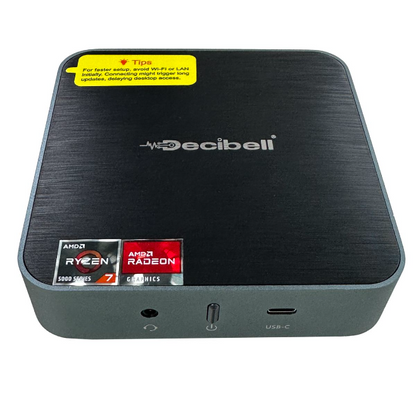 Decibell AM02 Pro Mini Desktop AMD Ryzen 7 16GB RAM 1TB SSD Win11 Pro offers powerful performance in a compact design.