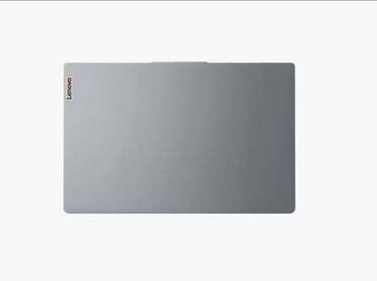 Lenovo IdeaPad Slim 3 15.6" Core-i5 16GB 512GB Win 11 Home Notebook with sleek silver finish and full HD display.