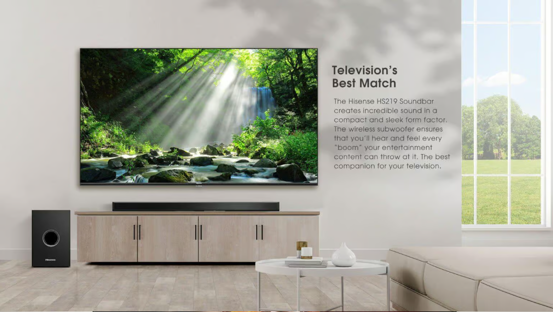Enhance your audio with the PRE-Loved Premium 2.1CH Soundbar with 320W Powerful Bass – Immersive Audio Experience.